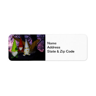 Etiqueta de dirección de devolución de Sunset Wood