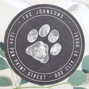 Etiqueta de dirección de devolución de tablero de 