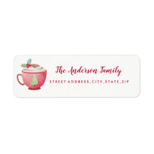 Etiqueta de dirección de devolución de taza Sweet