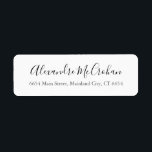 Etiqueta de dirección de devolución de tipografía<br><div class="desc">Etiqueta de dirección de devolución de tipografía de script elegante. Para una mayor personalización,  haga clic en el botón "Personalizar" y utilice nuestra herramienta de diseño para modificar esta plantilla.</div>