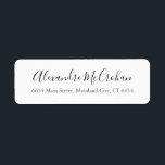 Etiqueta de dirección de devolución de tipografía<br><div class="desc">Etiqueta de dirección de devolución de tipografía de script elegante. Para una mayor personalización,  haga clic en el botón "Personalizar" y utilice nuestra herramienta de diseño para modificar esta plantilla.</div>