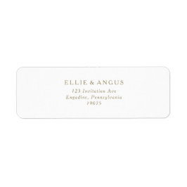 Etiqueta de dirección de devolución de tipografía 