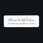 Etiqueta de dirección de devolución de tipografía<br><div class="desc">Etiqueta de dirección de devolución de tipografía de script elegante. Para una mayor personalización,  haga clic en el botón "Personalizar" y utilice nuestra herramienta de diseño para modificar esta plantilla.</div>