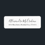 Etiqueta de dirección de devolución de tipografía<br><div class="desc">Etiqueta de dirección de devolución de tipografía de script elegante. Para una mayor personalización,  haga clic en el botón "Personalizar" y utilice nuestra herramienta de diseño para modificar esta plantilla.</div>