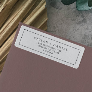 Etiqueta de dirección de devolución de tipografía 