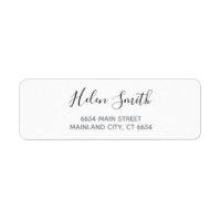 Etiqueta de dirección de devolución de tipografía 