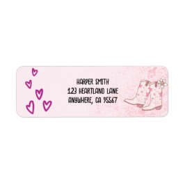 Etiqueta de dirección de devolución de vaca de dis