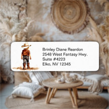 Etiqueta de dirección de devolución de vaca más pe