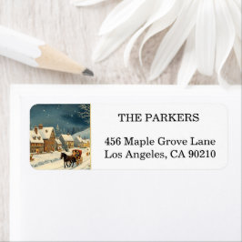 Etiqueta de dirección de devolución de vacaciones