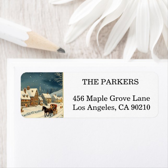 Etiqueta de dirección de devolución de vacaciones  (In situ)