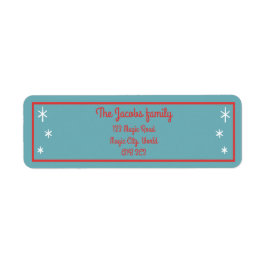 Etiqueta de dirección de devolución de vacaciones 