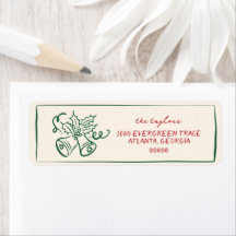 Etiqueta de dirección de devolución de vacaciones