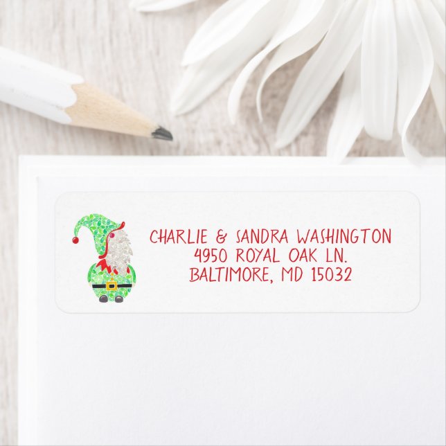 Etiqueta de dirección de devolución de vacaciones  (In situ)