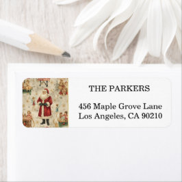 Etiqueta de dirección de devolución de vacaciones