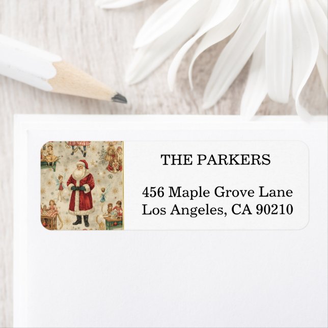 Etiqueta de dirección de devolución de vacaciones  (In situ)