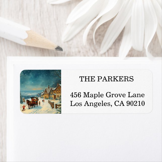 Etiqueta de dirección de devolución de vacaciones  (In situ)