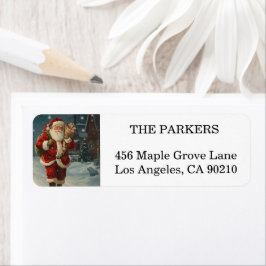 Etiqueta de dirección de devolución de vacaciones