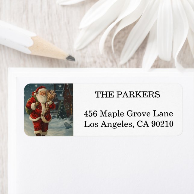 Etiqueta de dirección de devolución de vacaciones  (In situ)