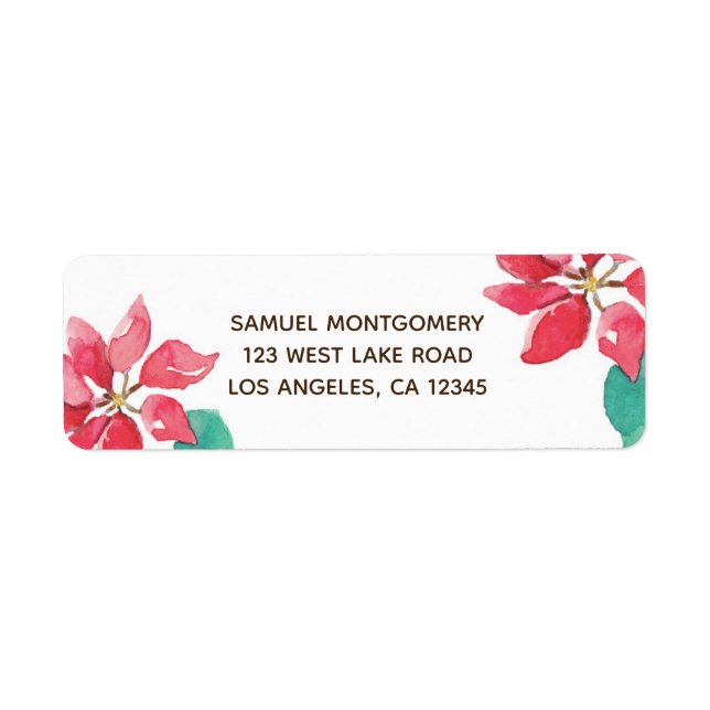 Etiqueta de dirección de devolución de vacaciones  (Frente)