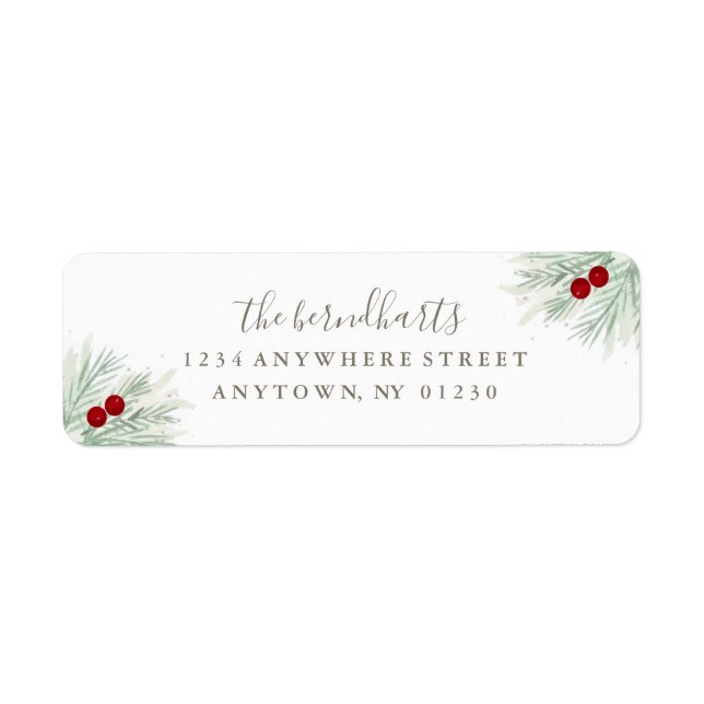 Etiqueta de dirección de devolución de vacaciones  (Frente)