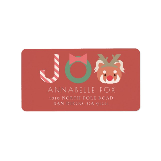 Etiqueta de dirección de devolución de vacaciones  (Frente)