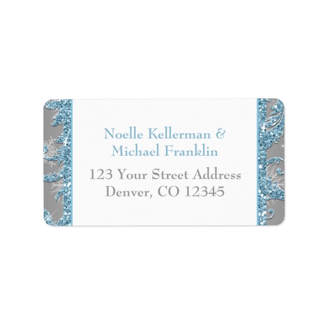 Etiqueta de dirección de devolución de Winter Wond (Frente)