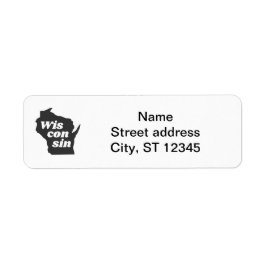 Etiqueta de dirección de devolución de Wisconsin