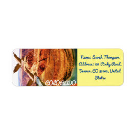 Etiqueta de dirección de devolución del águila del