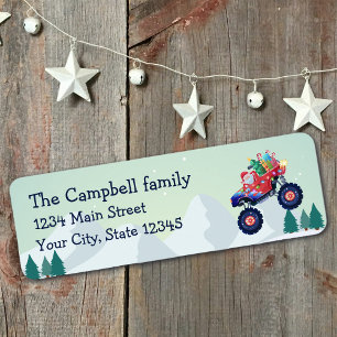 Etiqueta de dirección de devolución del camión de 