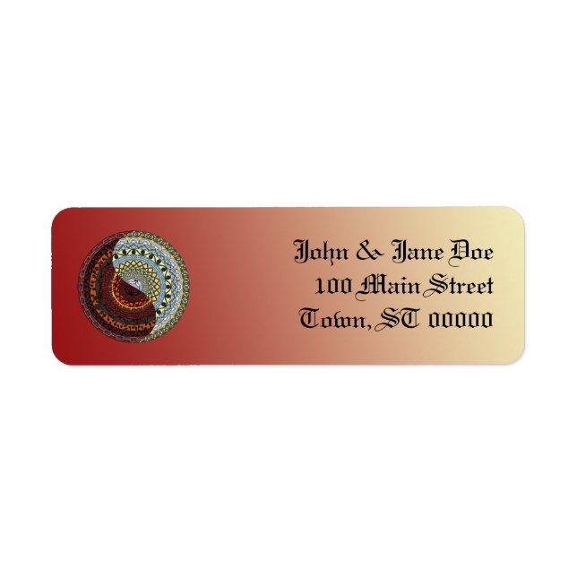 Etiqueta de dirección de devolución del cielo y el (Frente)