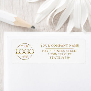 Etiqueta de dirección de devolución del logotipo c