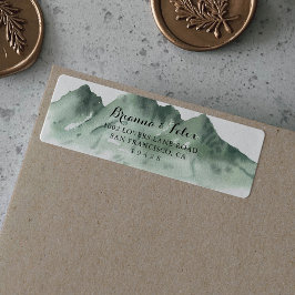 Etiqueta de dirección de devolución del país de la