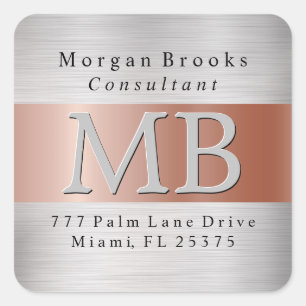 Etiqueta de dirección de devolución DIY Steel Brus