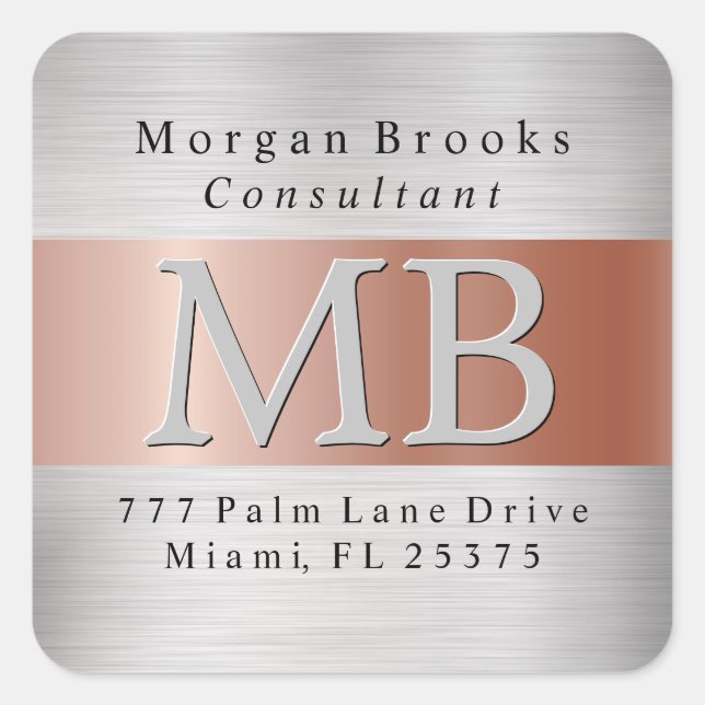 Etiqueta de dirección de devolución DIY Steel Brus (Anverso)