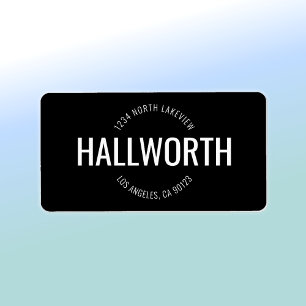 Etiqueta de dirección de devolución elegante