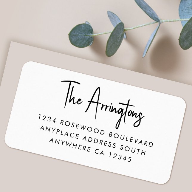 Etiqueta de dirección de devolución | Envío minima (A beautifully minimalist return address label for everyday mail, weddings or any occasion.)