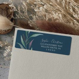 Etiqueta de dirección de devolución Eucalipto Verd