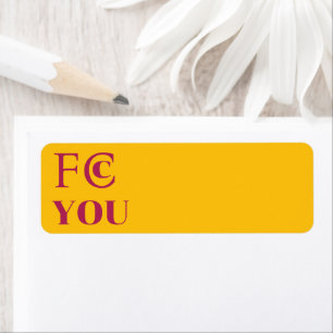 Etiqueta de dirección de devolución FCC YOU