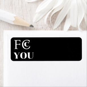 Etiqueta de dirección de devolución FCC YOU
