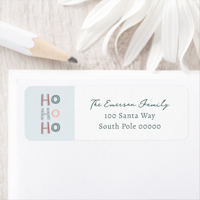 Etiqueta de dirección de devolución Ho Ho Ho (Ho Ho Ho Return Address Label
)
