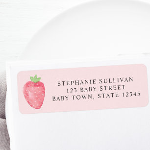 Etiqueta de dirección de devolución para baby show