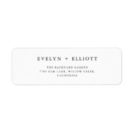 Etiqueta de Dirección de Devolución para Boda
