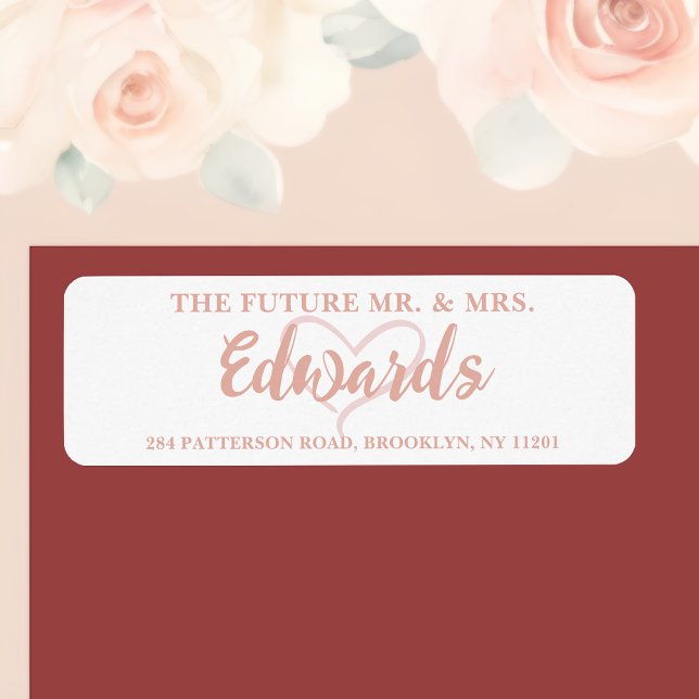 Etiqueta de dirección de devolución para futuros s (Love Sealed with Elegance and Grace 🌹✉️)