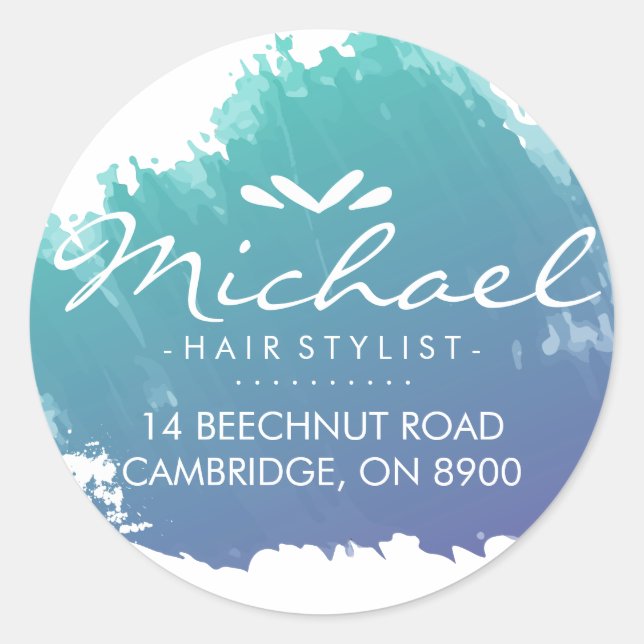 Etiqueta de dirección de devolución personalizada  (Anverso)