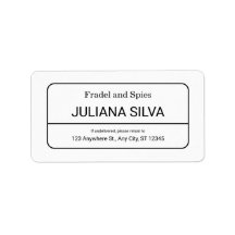 Etiqueta de dirección de devolución personalizada