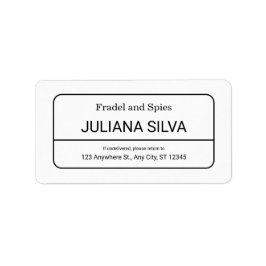 Etiqueta de dirección de devolución personalizada