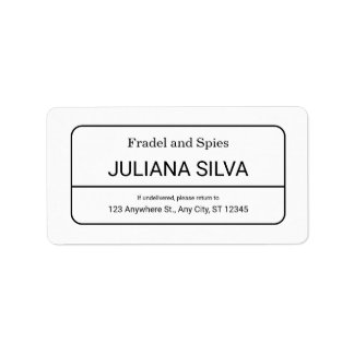 Etiqueta de dirección de devolución personalizada