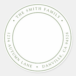 Etiqueta de dirección de devolución personalizada