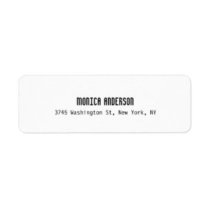 Etiqueta de dirección de devolución profesional si