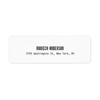 Etiqueta de dirección de devolución profesional si